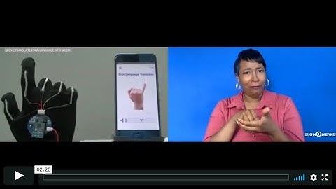 Glove translates sign language into speech
