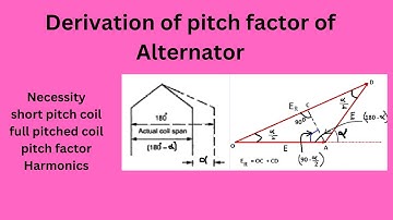 Derivation of pitch   factor in Alternator