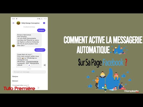 Comment activé la Messagerie ou la Réponse automatique sur sa page Facebook