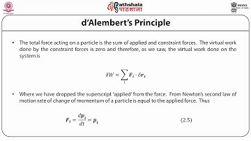 M-02. d‘Alembert’s Principle and Lagrange’s Equations