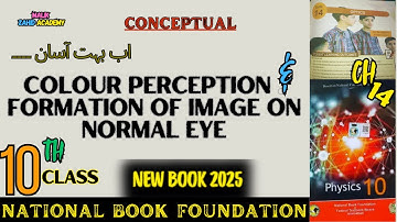 colour perception and formation of image on normal eye | chapter 14 | physics 10 | NBF | edition 25