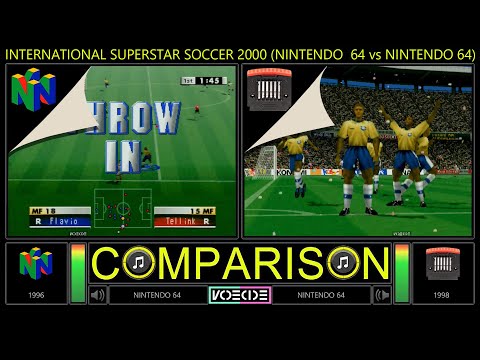 International Superstar Soccer 2000 (Nintendo 64 vs Nintendo 64) Side by Side Comparison | VCDECIDE
