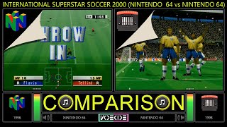 International Superstar Soccer 2000 (Nintendo 64 vs Nintendo 64) Side by Side Comparison | VCDECIDE