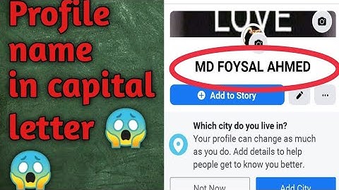 How to make facebook name all capital letters in English (2020)