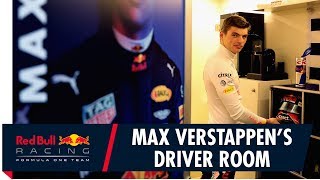 Max Verstappen's Driver Room on the Red Bull Energy Station