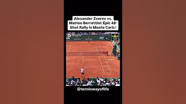 Alexander Zverev vs. Matteo Berrettini: Epic 48-Shot Rally in Monte Carlo!