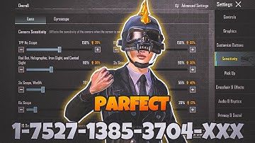 NEW UPDATE 4.0🔥 BEST SENSITIVITY CODE PARFECT SETTINGS BGMI/PUBG MOBILE