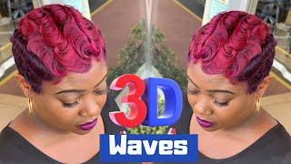 Exclusive 3D waves | Curl waves inspired by @Hstyles  | How to curl short hair Profile