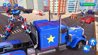 Police Robot Truck Flying Hero City Rescue Mission | Android Gameplay screenshot 5