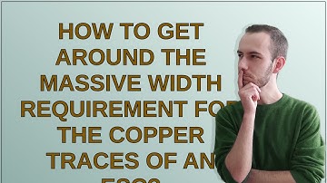 Electronics: How to get around the massive width requirement for the copper traces of an ESC?