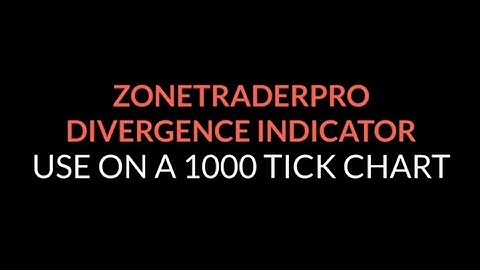 Using The ZoneTraderPro Divergence Indicator on a 1000 Tick Chart