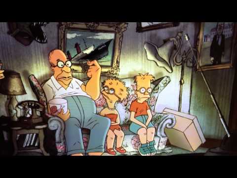 French Simpson couch gag by Sylvain Chomet