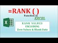 How to Calculate Rank Excluding Blank Data