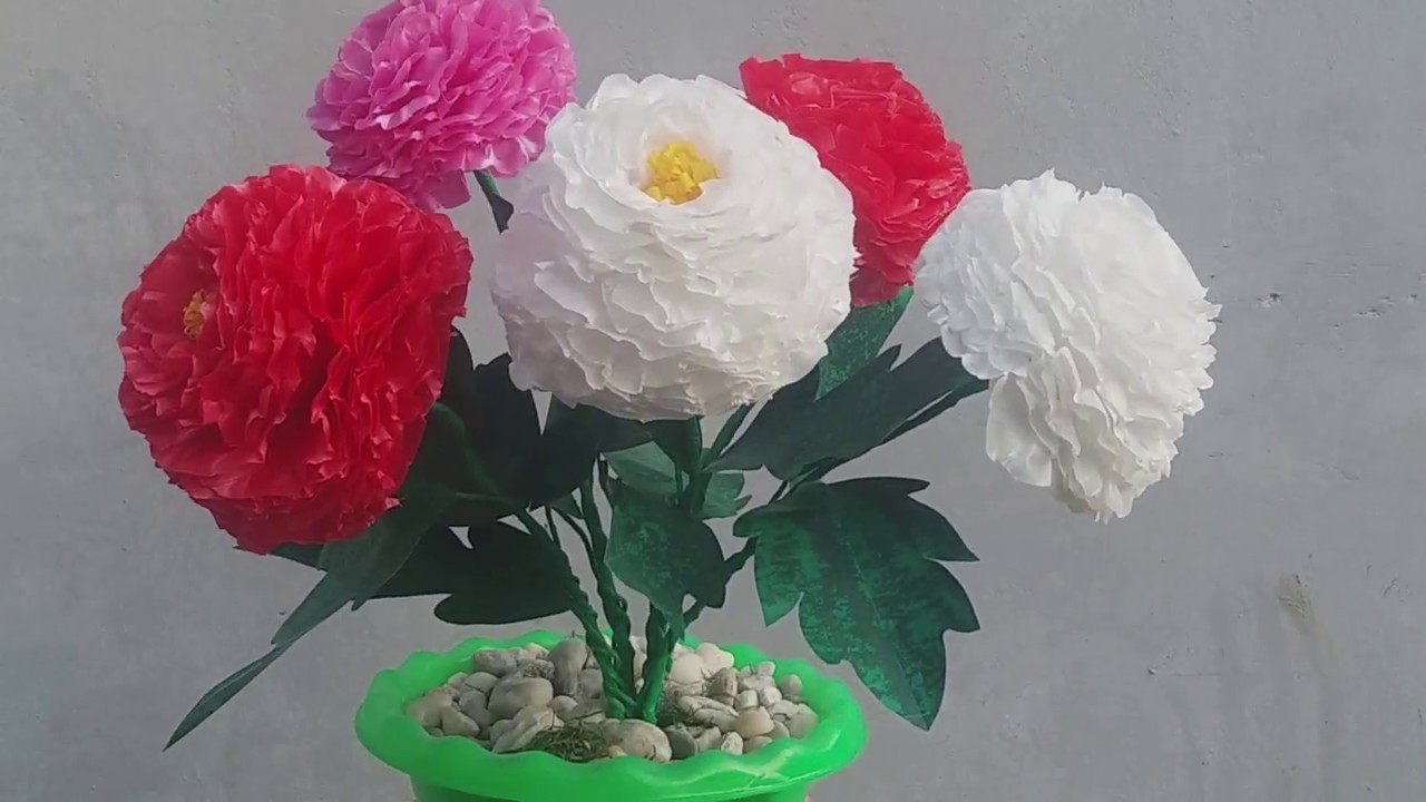 DIY Kerajinan  Bunga  Dahlia Dari PLASTIK KRESEK  How to 