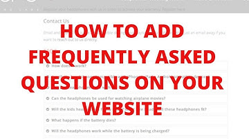 How to add frequently asked questions on your website | How to Write an FAQ Page 2020