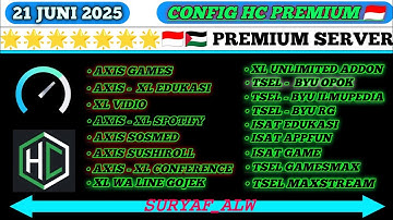 🇮🇩 🇵🇸 CONFIG HC TERBARU || AXIS TELKOMSEL XL INDOSAT BYU SMARTFREN TRI || 21 JUNI 2025