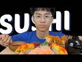 SUSHI *Mango Summer Roll with Deep Fried California Roll with Salmon Sashimi | N.E Let's Eat
