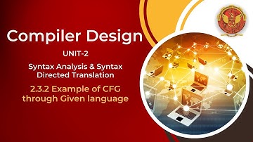 2.3.2 Example of CFG through Given Language | CS603(C) |