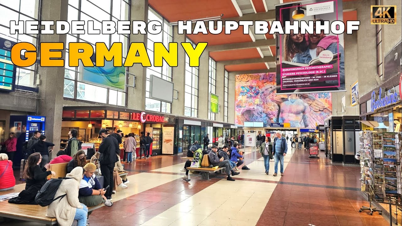 Walking Experience From Hotel To Main Train Station | Heidelberg, Germany | 4K