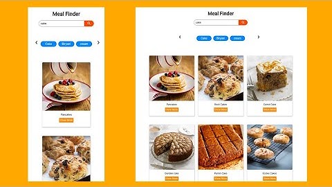 Food Recipe App Using API Vanilla Javascript  | Food Website Using HTML CSS and JavaScript