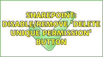 Sharepoint: Disable/Remove 
