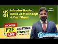 Demo 01: Introduction to cost | CA Inter Costing | Regular In Depth| Sept'26 & Jan'27 |By Vinod Sir