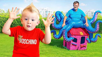 Giant Octopus Takes OVER Adam's Playhouse