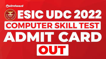 ESIC UDC Computer Skill Test Admit Card 2022 OUT || Know Complete Details