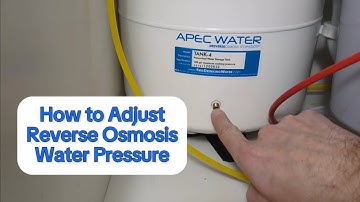 How to Adjust the Water Pressure on a Reverse Osmosis Drinking Water System
