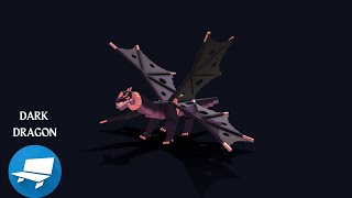 Making a Dark Dragon In Blockbench! - Timelapse