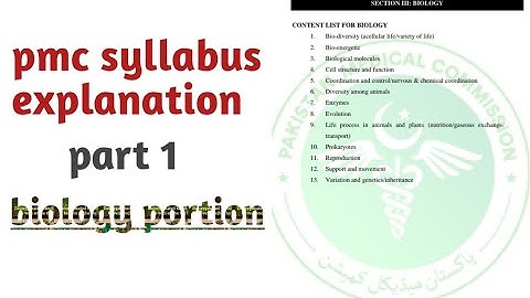 |pmc syllabus 2022 explanation|mdcat syllabus explanation|pmc syllabus bilogy|mdcat biology|pmc.