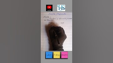 finite and Infinite sets.