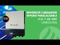 Inversor para autoconsumo de 7200w con controlador mppt para panel solar y cargador de bateras 48v