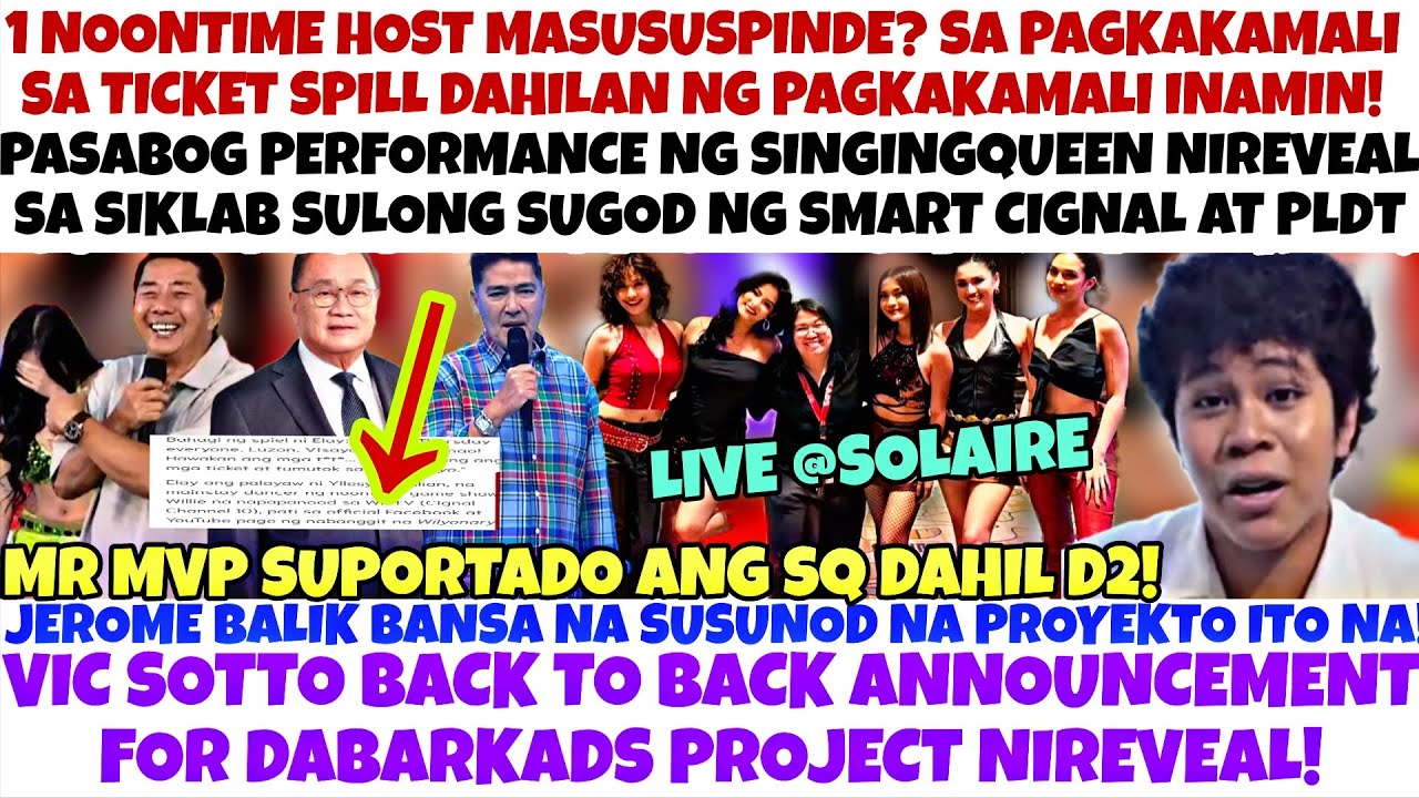 😱MR MVP SUPORTADO ANG SQ DAHIL D2❗1 NOONTIME HOST NALUMO SA KAHIHIYAN DAHILAN NG PAGKAKAMALI INAMIN