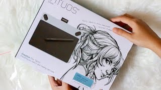 UNBOXING AND TESTING WACOM INTUOS DRAW CTL 490