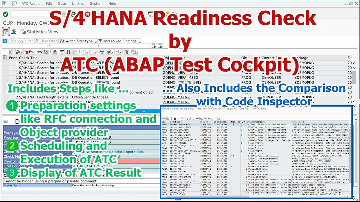 S/4 HANA Readiness Check by ATC (ABAP Test Cockpit)