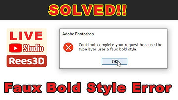 SOLVED! Faux Bold Style Type layer in Photoshop| Rees3D.com