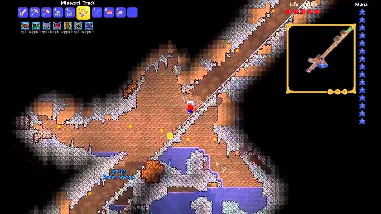 Terraria Highlight Scary Train Tracks YouTube