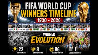 FIFA World Cup Winners Timeline (1930–2026) | Trophy Evolution & Complete History
