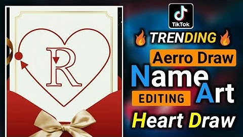 Tiktok Aerro Draw Name Art Editing | Trending Tiktok Heart Draw in Alight Motion | Usama Rajput,