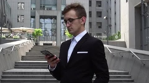 Businessman Checks Emails Stock Video