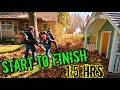 Start to finish leaf removal - super satisfying leaf clean up - real time leaf removal