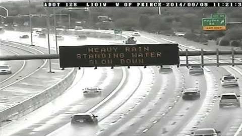 ADOT video - Heavy rain on Loop 101 in Scottsdale