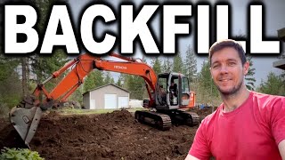 Building our Dream Home 6 | Backfilling Dirt Around the Foundation and Getting Ready for Framing