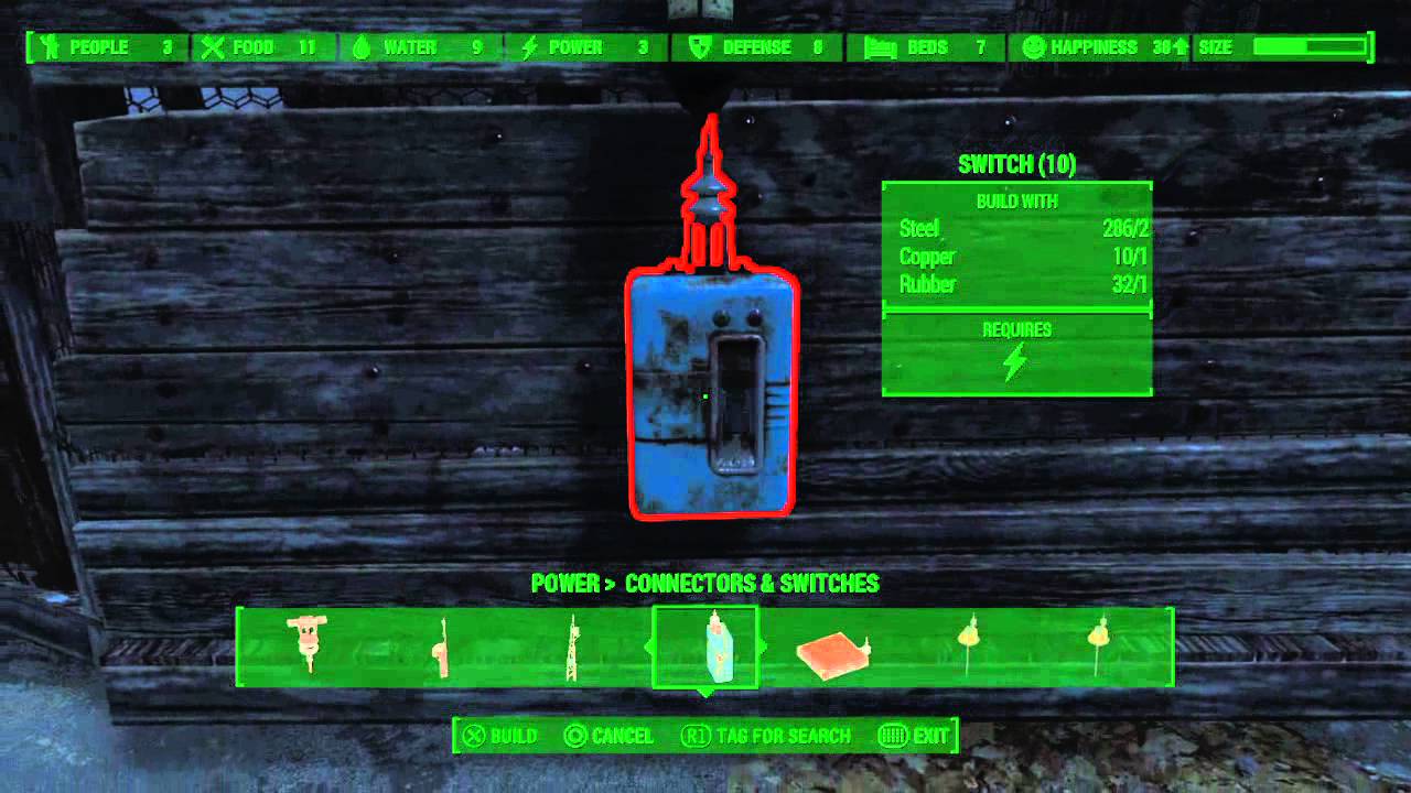 Fallout 4 - How to get lights working in your settlement - YouTube