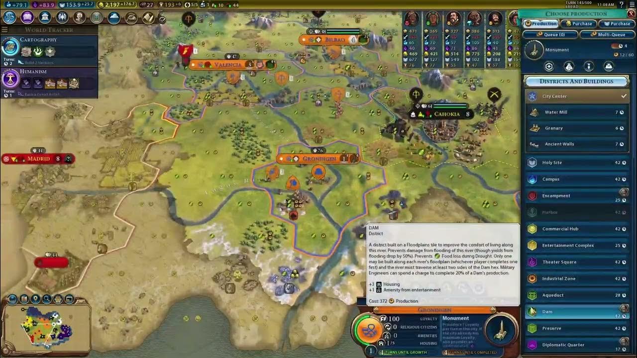22 production industrial zone (Civ 6) YouTube
