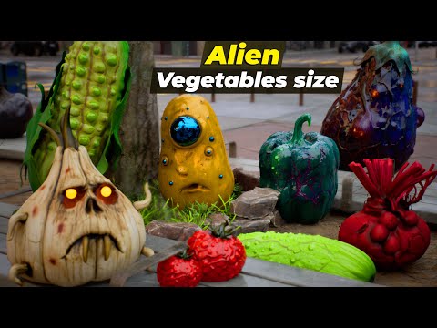 Alien Vegetables size Comparison | If Vegetables Came from an Alien Planet
