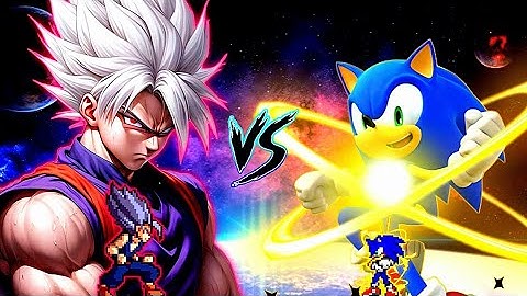 Monarch Gohan Beast V3 OP VS Sonic Chaos V3 RN OP (all form) in Jump Force Mugen