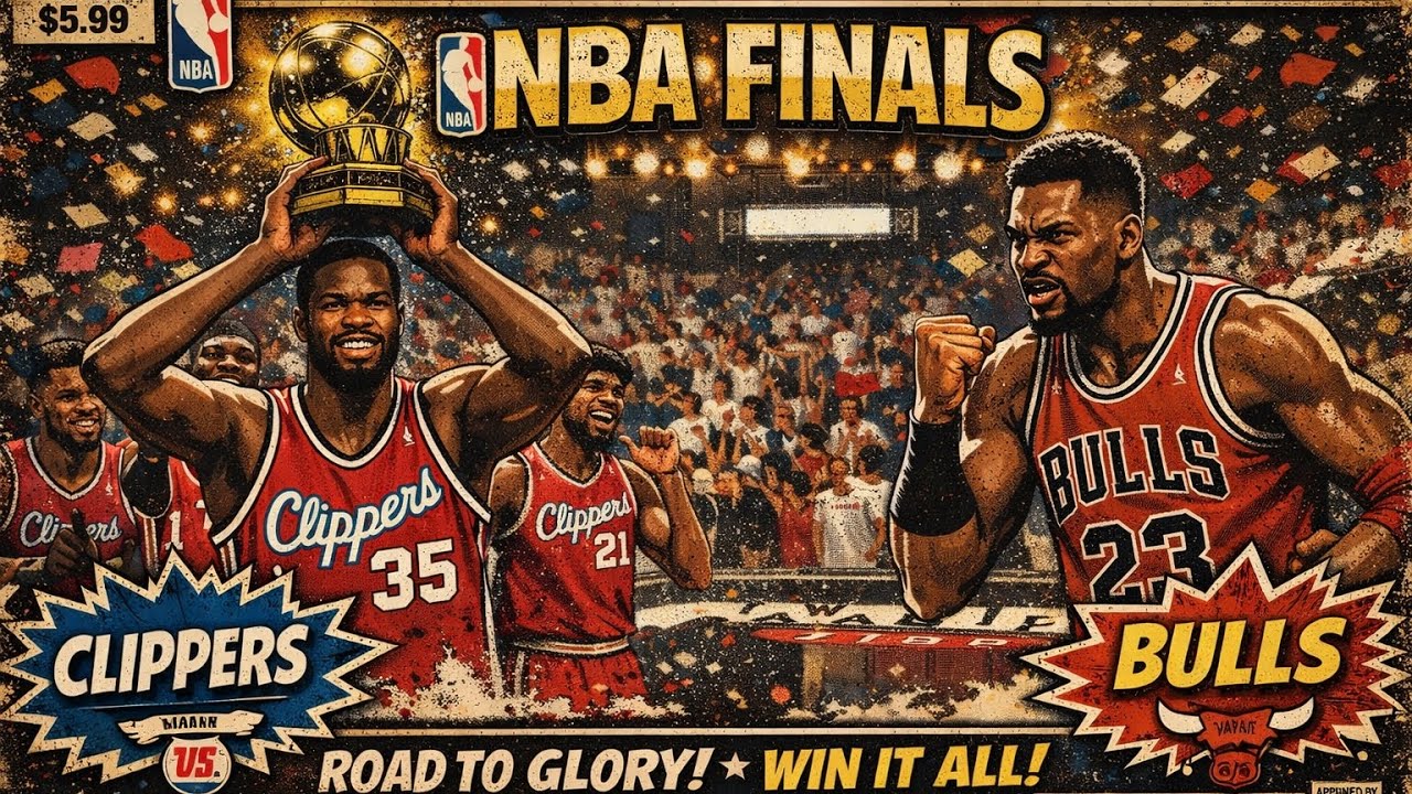 Jordan Era 1998 NBA Finals Curry/KD Clippers 5x🏆 vs Bulls 