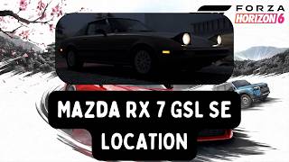 Forza Horizon 6 – Voiture Bonus Mazda RX 7 GSL SE (emplacement exact)